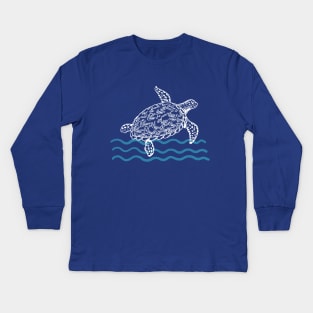 Sea Turtle Beach Lovers Gift Kids Long Sleeve T-Shirt